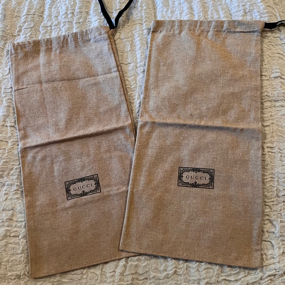 Gucci Beige Dust Bags Pair